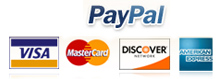 Pay Pal logo and Card pictures in box